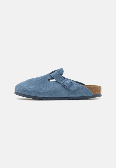 Black suede slippers