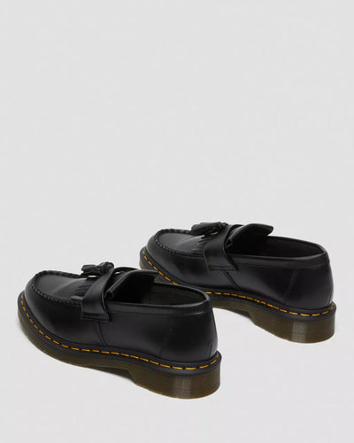 Noir &amp; Blanc Loafers with yellow stitching - Black