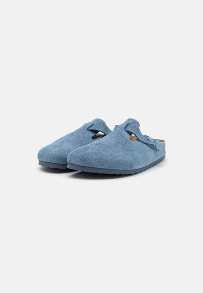 Black suede slippers