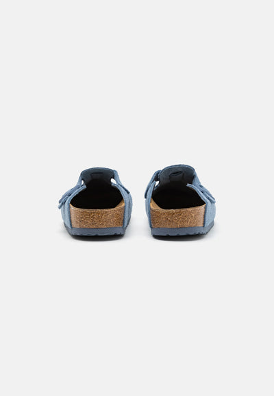 Black suede slippers