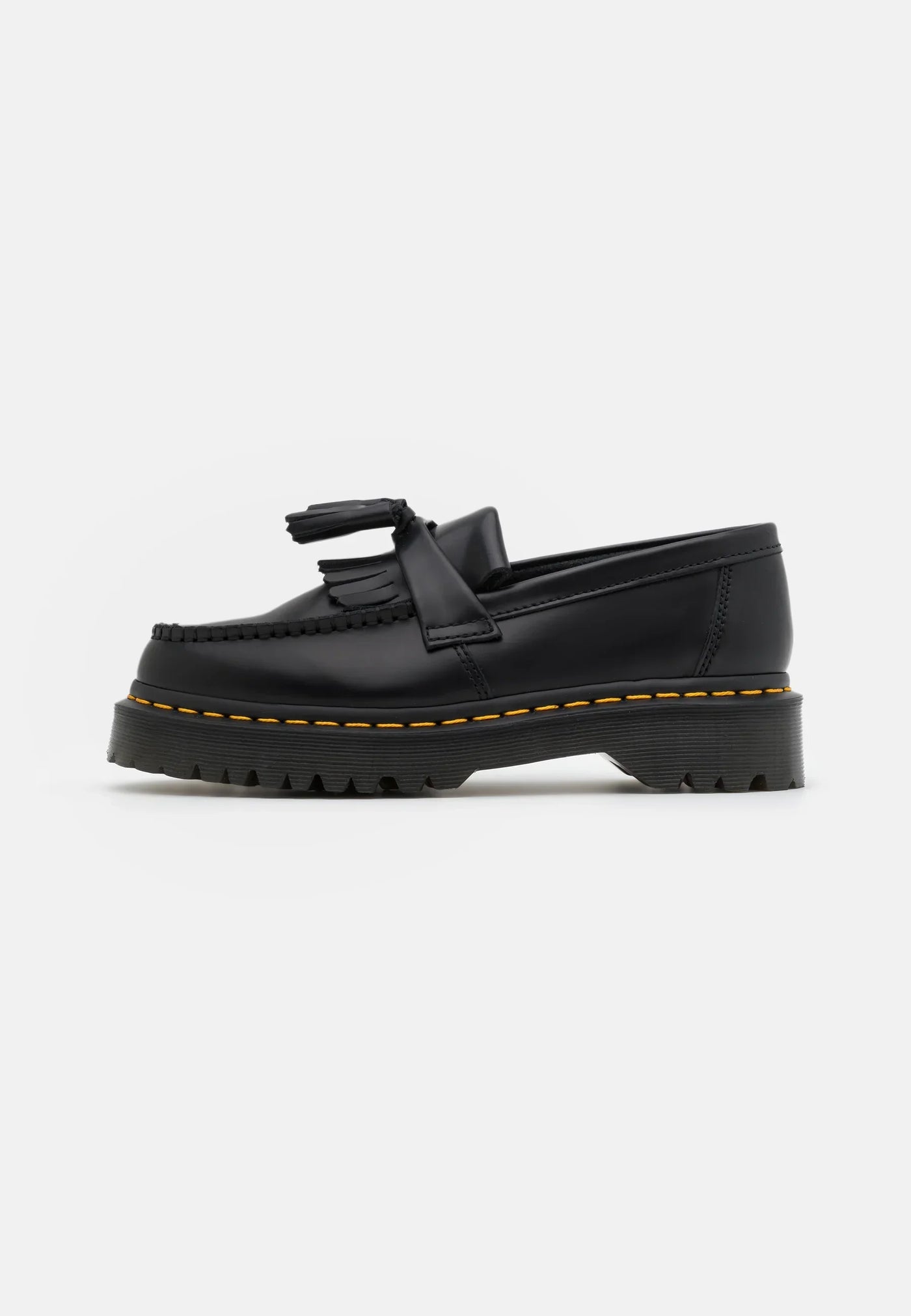 Noir &amp; Blanc Loafers with yellow stitching - Black