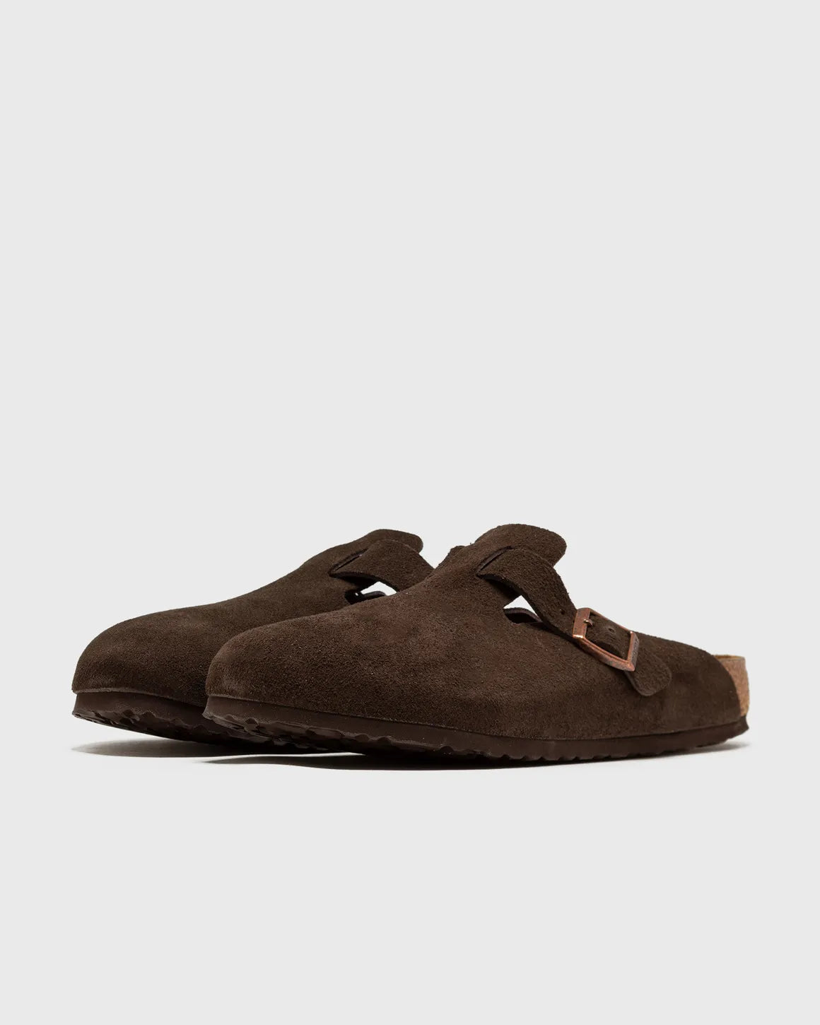Black suede slippers