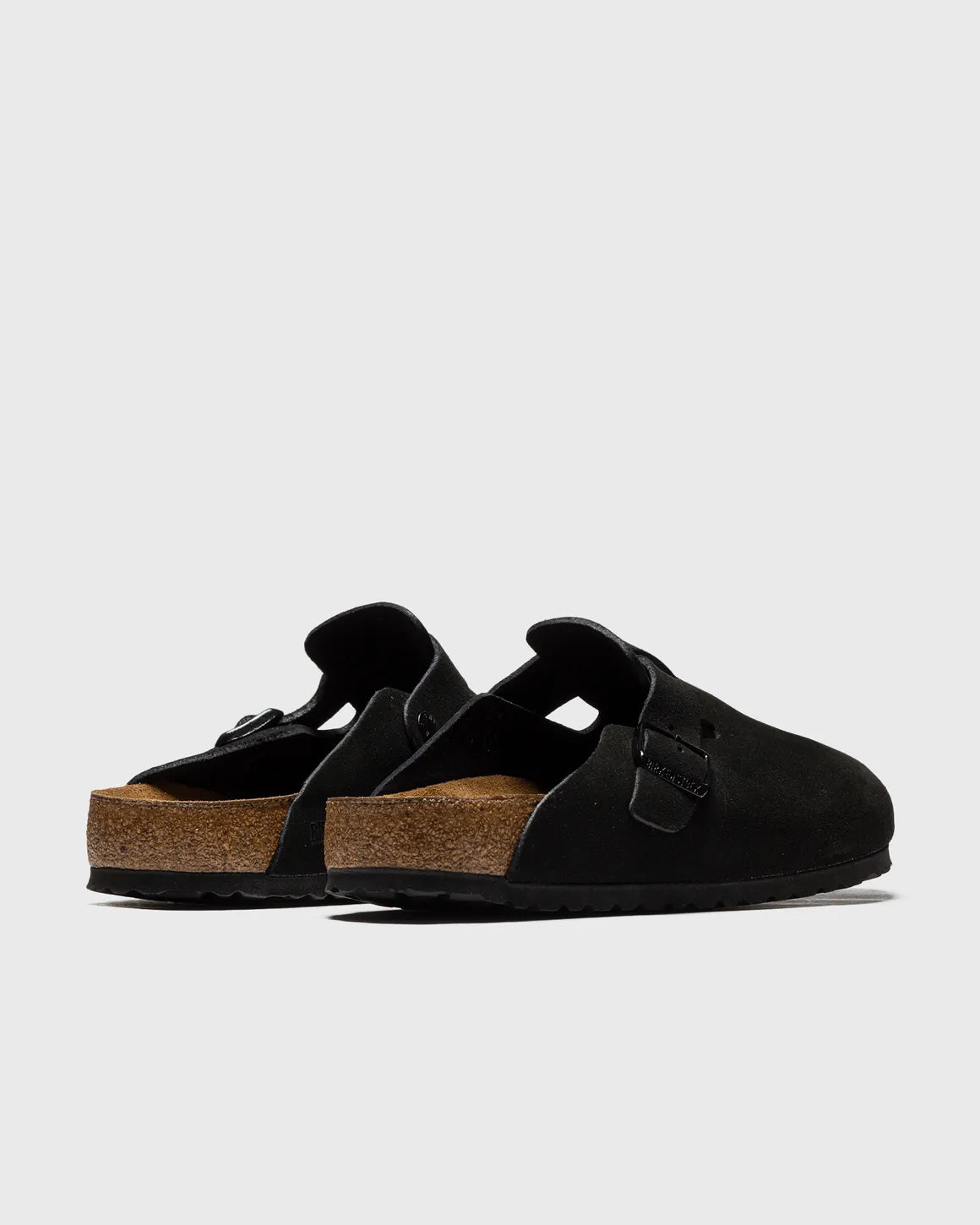 Black suede slippers