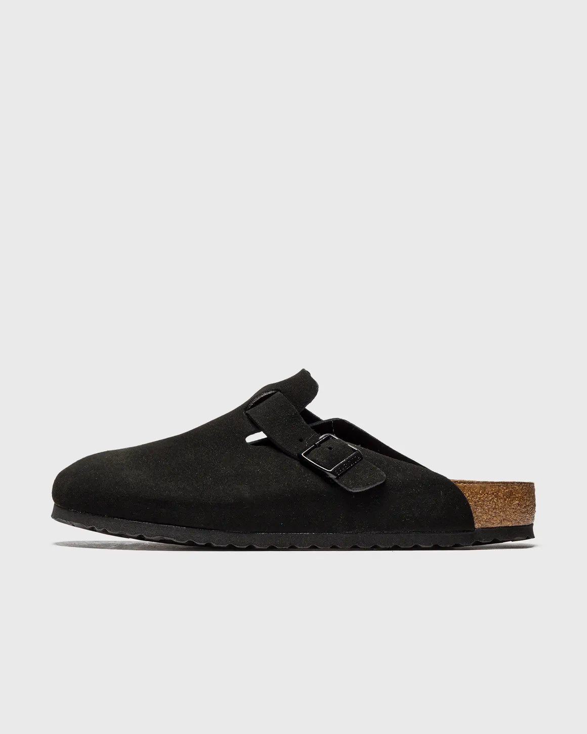 Black suede slippers