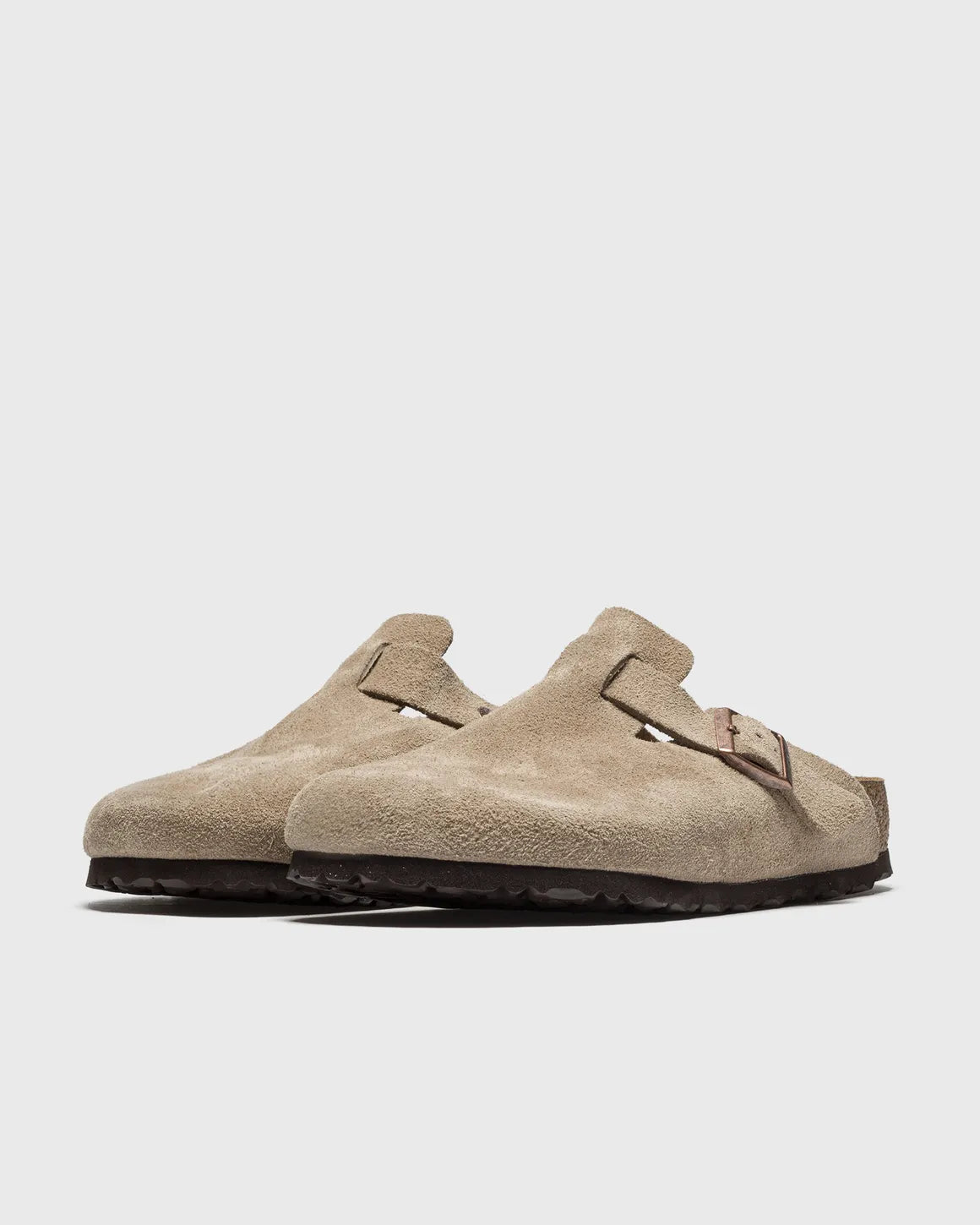 Black suede slippers